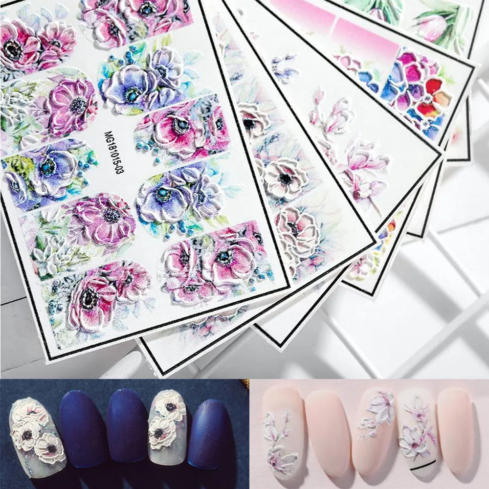 3D Acrylic Engraved Flower Nail Sticker Embossed Flower Nail Decals Empaistic Nail Art Tools for Manicure Beauty Sticker
3D Acrylic Engraved Flower Nail Sticker Embossed Flower Nail Decals Empaistic Nail Art Tools for Manicure Beauty Sticker