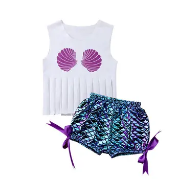0-3Y Toddler Kids Baby Girl Mermaid Clothes Sleeveless Tassel Vest Tops Shorts Pant 2PCS Outfits Summer Clothing Set
0-3Y Toddler Kids Baby Girl Mermaid Clothes Sleeveless Tassel Vest Tops Shorts Pant 2PCS Outfits Summer Clothing Set