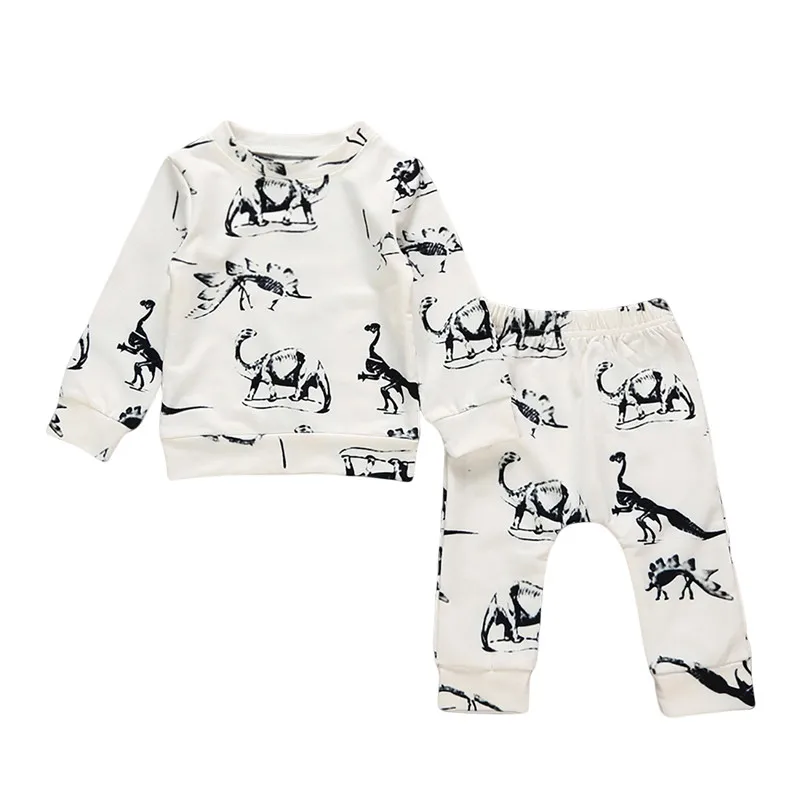 Комплект одежды для новорожденных мальчиков и девочек футболка штаны Пижама