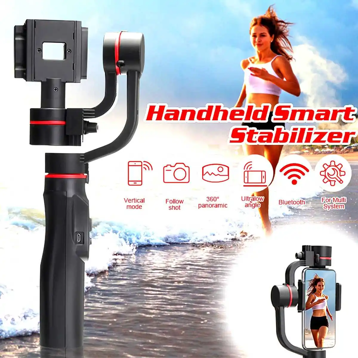 Freya Handheld 3-Axis Gimbal Stabilizer For Smartphone Smooth Q Model For Phone Action Camera-Gopro Tripod Microphone LED
Freya Handheld 3-Axis Gimbal Stabilizer For Smartphone Smooth Q Model For Phone Action Camera-Gopro Tripod Microphone LED