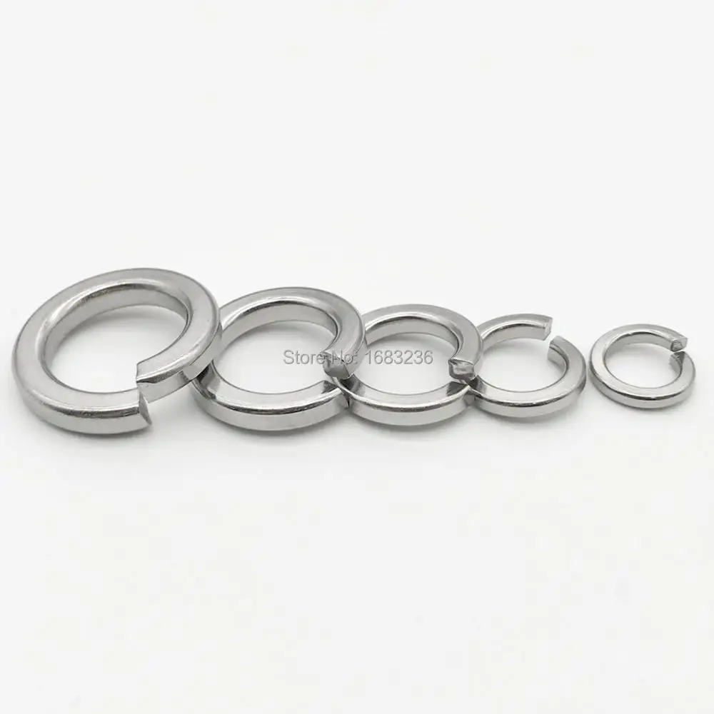 

M1.6 M2 M2.5 M3 M4 M5 M6 M8 M10 M12 M14 M16 M18 M20 M22 M24 GB93 A2 304 Stainless Steel Spring Washer Split Lock Elastic Gasket