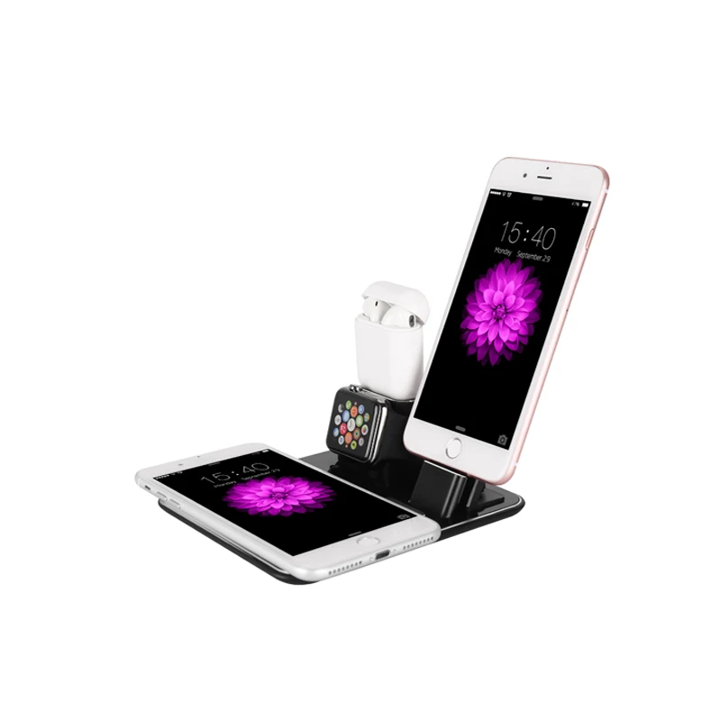 10W Fast Wireless Charger 4 in 1 Aluminum Stand Desktop Charging for iWatch iPad AirPods, Charging Docks for iphone X8 Plus
10W Fast Wireless Charger 4 in 1 Aluminum Stand Desktop Charging for iWatch iPad AirPods, Charging Docks for iphone X8 Plus
