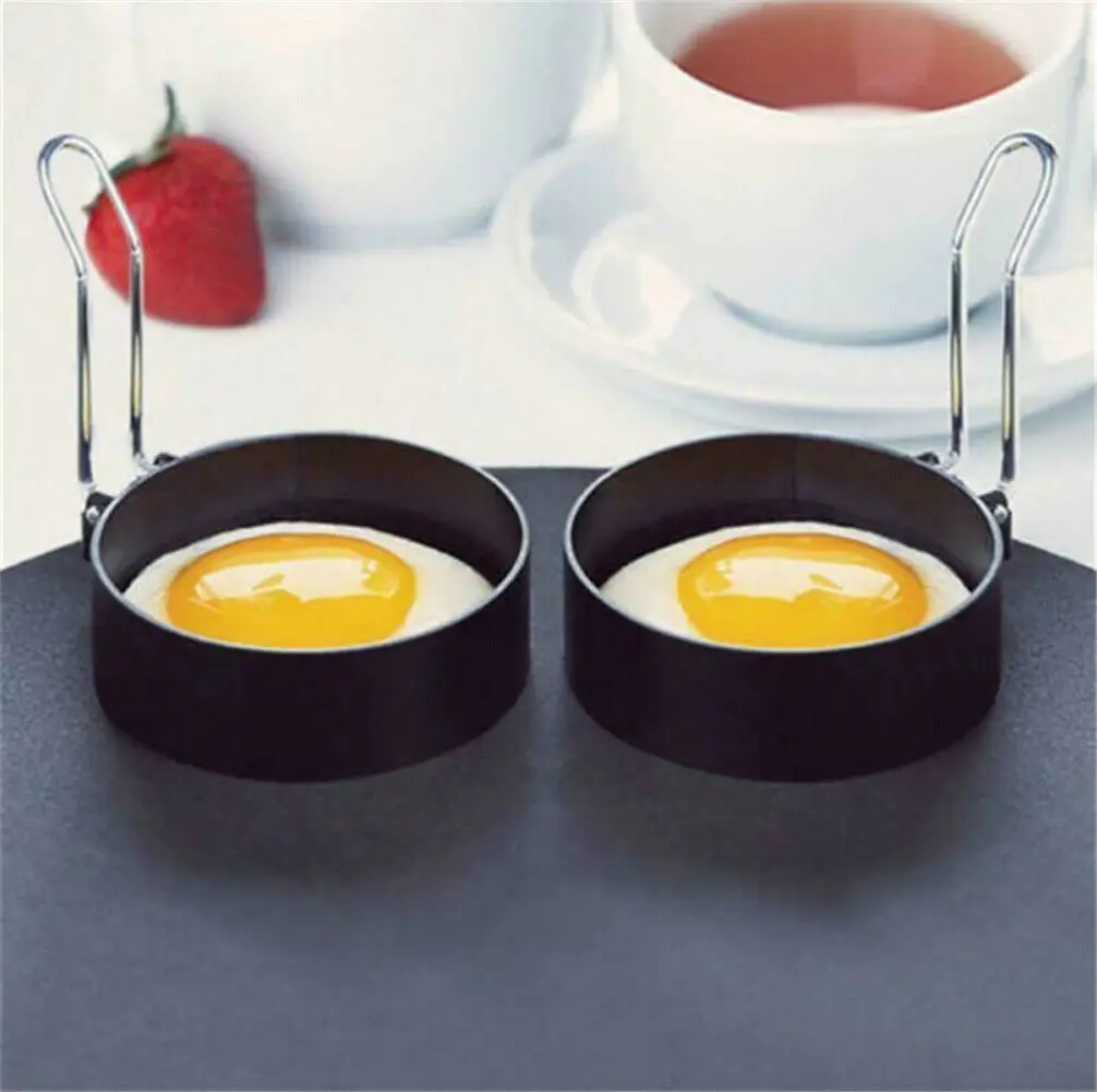 Metal Egg Frying Rings Stainless Steel Omelette Model Pancake Rings Perfect Circle Round Fried/Poach Mould + Handle Non Stick
Metal Egg Frying Rings Stainless Steel Omelette Model Pancake Rings Perfect Circle Round Fried/Poach Mould + Handle Non Stick