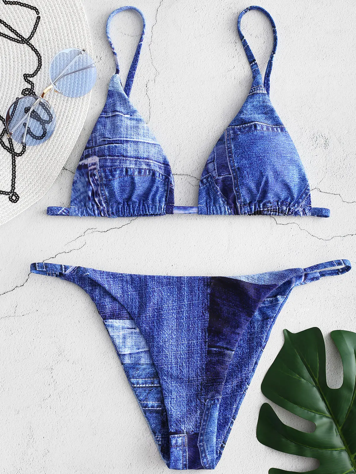 Belleziva Denim Print Padded Bikini Set Strappy Beachwear Casual Summer Women Swimsuit Brazilian Biquini Bathing Suit
Belleziva Denim Print Padded Bikini Set Strappy Beachwear Casual Summer Women Swimsuit Brazilian Biquini Bathing Suit