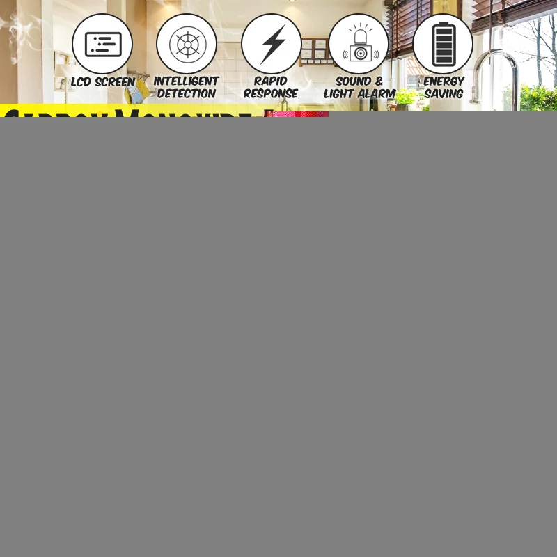 CO Gas Sensor Carbon Monoxide Poisoning Alarm Detector LCD Photoelectric Independent Warning High Sensitive Home Security
CO Gas Sensor Carbon Monoxide Poisoning Alarm Detector LCD Photoelectric Independent Warning High Sensitive Home Security