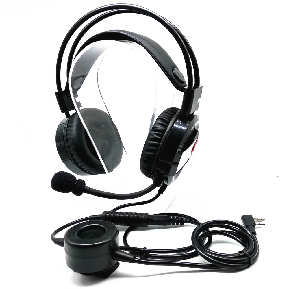Walkie Talkie Earpiece Boom Mic Overhead Headphone with Big round PTT Compatible for Kenwood H-777 RT22 RT21 Baofeng UV5R
Walkie Talkie Earpiece Boom Mic Overhead Headphone with Big round PTT Compatible for Kenwood H-777 RT22 RT21 Baofeng UV5R