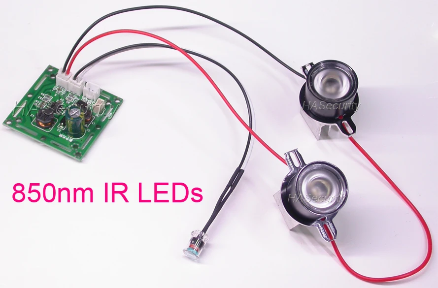 850nm Spot Light Infrared 2x IR LED board for CCTV cameras night vision (separate type)
850nm Spot Light Infrared 2x IR LED board for CCTV cameras night vision (separate type)