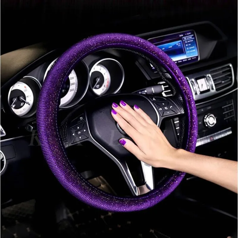 Crystal Steering Wheel Cover Wheel Cover For Women Girls Car Wheel Cover Rhinestone Car Steering-Wheel Accessories Funda Volante
Crystal Steering Wheel Cover Wheel Cover For Women Girls Car Wheel Cover Rhinestone Car Steering-Wheel Accessories Funda Volante