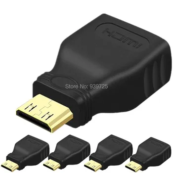 1000pcs Mini HDMI Male Type C to Female HDMI Type A Adapter Connector Gold plated for 1080p 3D TV HDTV
1000pcs Mini HDMI Male Type C to Female HDMI Type A Adapter Connector Gold plated for 1080p 3D TV HDTV