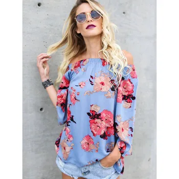Summer Womens Casual Tops Blouse Off Shoulder Long Sleeve Floral Shirt Ladies
Summer Womens Casual Tops Blouse Off Shoulder Long Sleeve Floral Shirt Ladies