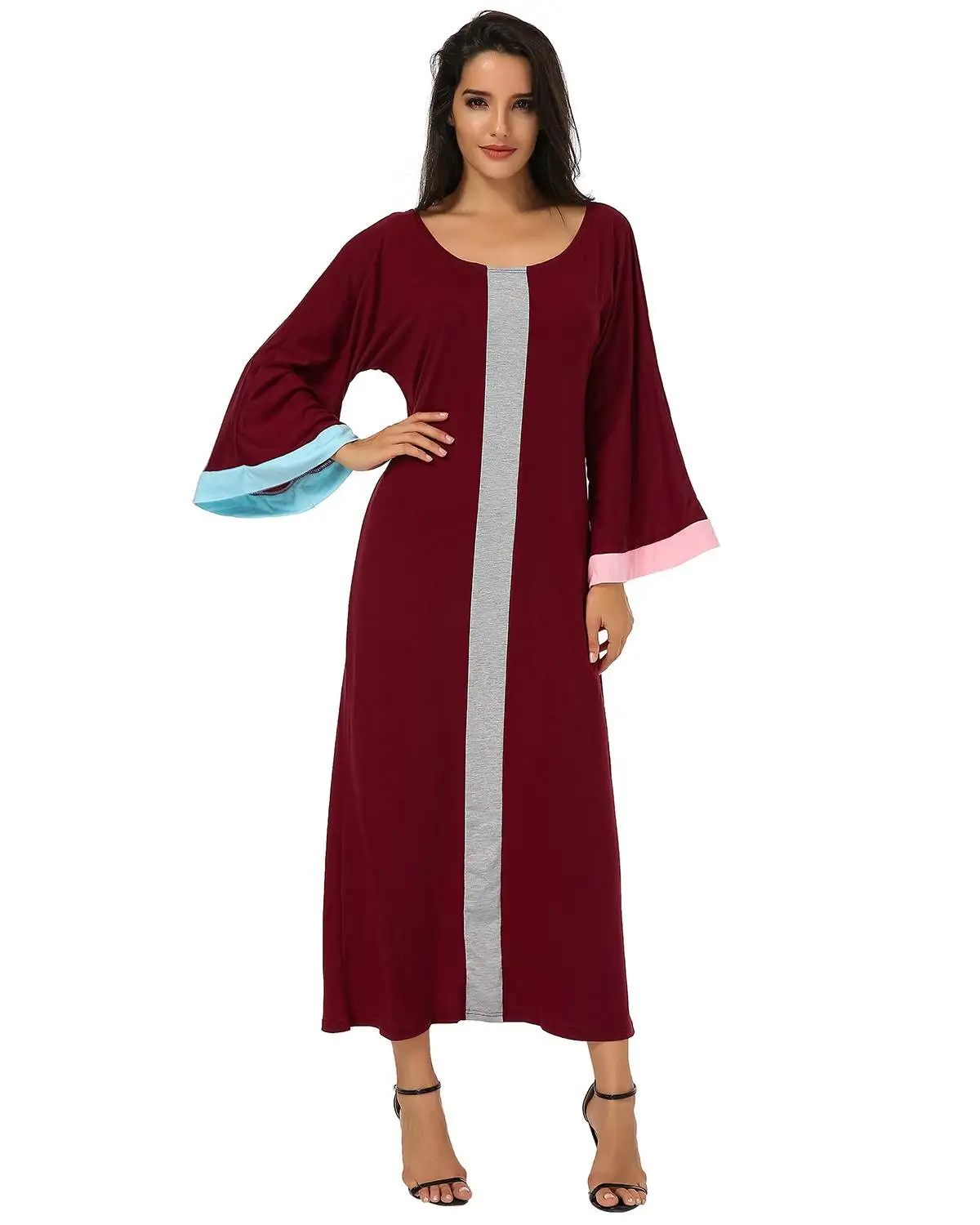 ZANZEA 2019 Spring Women Long Elegant Party Dress Casual Loose Patchwork Round Neck Bat Sleeve Bodycon Dress Vestidos Plus Size
ZANZEA 2019 Spring Women Long Elegant Party Dress Casual Loose Patchwork Round Neck Bat Sleeve Bodycon Dress Vestidos Plus Size