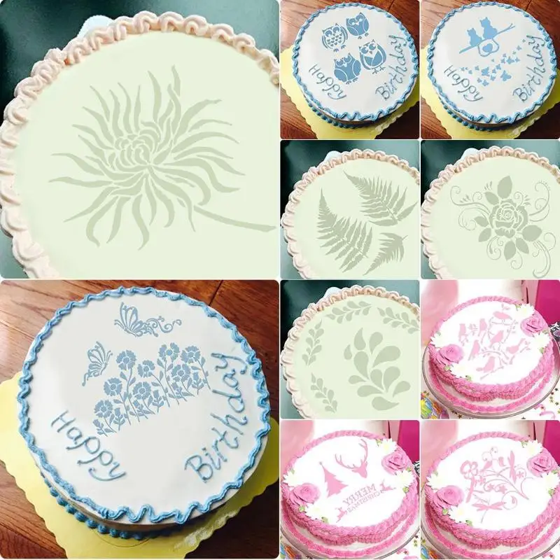 DIY healthy Cake Flower Decorating Bakery Spray Stencils Birthday Cake Plastic Mold DIY Mould Fondant Template Accessories
DIY healthy Cake Flower Decorating Bakery Spray Stencils Birthday Cake Plastic Mold DIY Mould Fondant Template Accessories