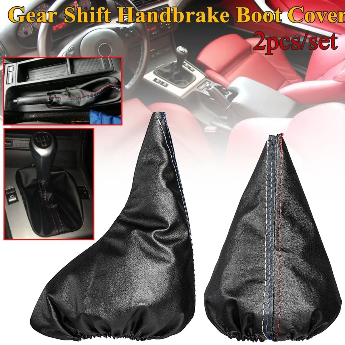 2pcs Set PU Leather Car Gear Shift Handbrake Boot Cover Case for BMW E36 E46 3 Series M3 1991 1992 1993 1994 1995 1996 1997 1998
2pcs Set PU Leather Car Gear Shift Handbrake Boot Cover Case for BMW E36 E46 3 Series M3 1991 1992 1993 1994 1995 1996 1997 1998