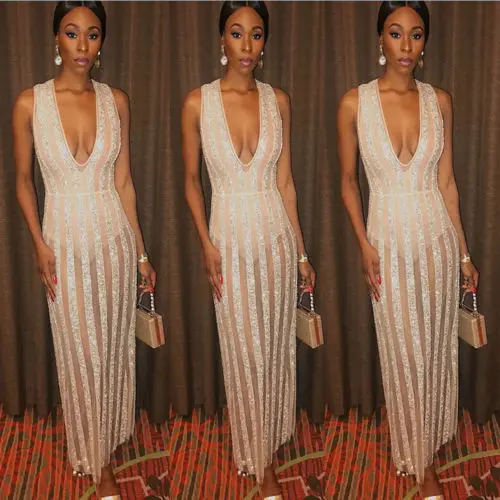 2019 New Golden Sequin Dress Sexy Women Deep V Evening Party Ball Prom Gown Formal Wedding Sleeveless Long Maxi Dress
2019 New Golden Sequin Dress Sexy Women Deep V Evening Party Ball Prom Gown Formal Wedding Sleeveless Long Maxi Dress