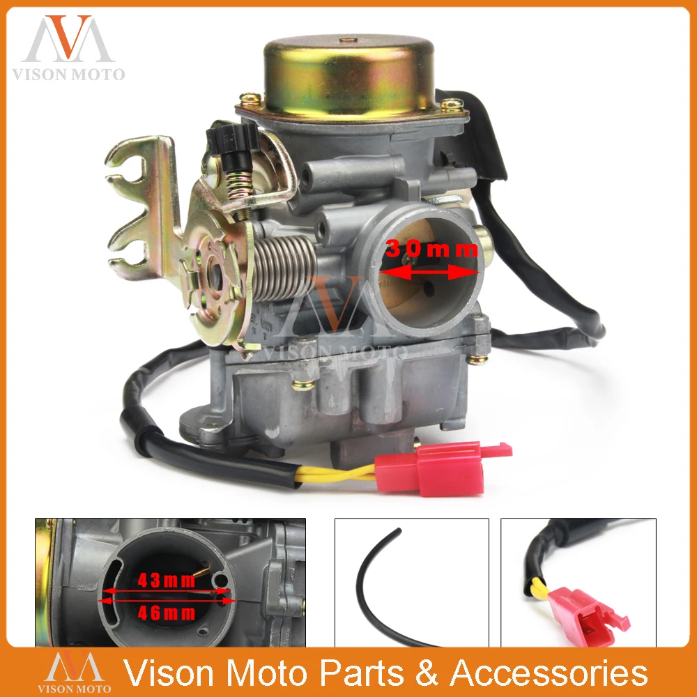 Мотоцикл Замена CVK30 30 мм Карбюратор Carb для KEIHIN Скутер ATV UTV GY6 150CC 200CC 250CC