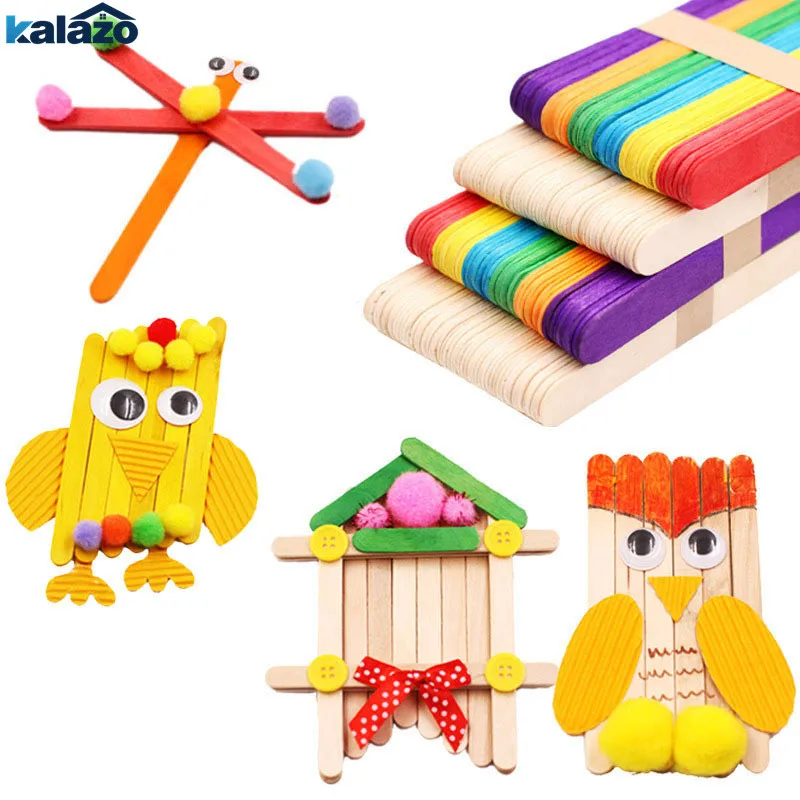 50Pcs/Lot Colored Natural Wood Popsicle Ice Cream Sticks DIY Craft Supplies Lolly Pack Cake Making Sticks Holder Party Decor
50Pcs/Lot Colored Natural Wood Popsicle Ice Cream Sticks DIY Craft Supplies Lolly Pack Cake Making Sticks Holder Party Decor