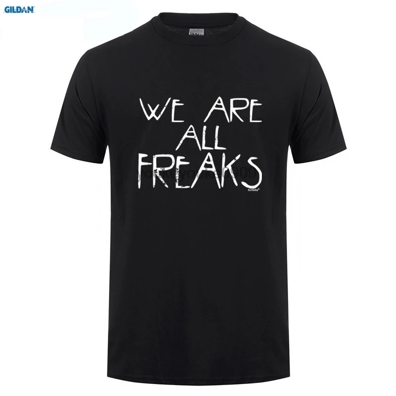 

GILDAN We Are All Freaks T-SHIRT Nerd Emo Geek Introvert Fashion Funny Gift birthday Summer Short Sleeves T Shirt Fashion