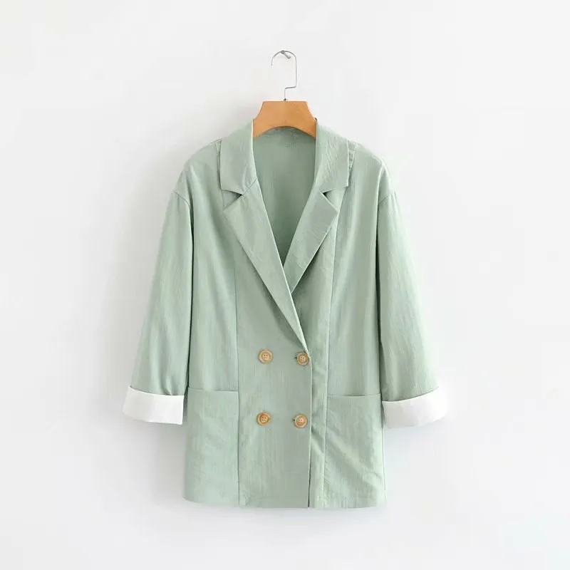 New Arrival Female Notched Collar Loose Blazers Spring Casual Pockets Button Thin Coats
New Arrival Female Notched Collar Loose Blazers Spring Casual Pockets Button Thin Coats