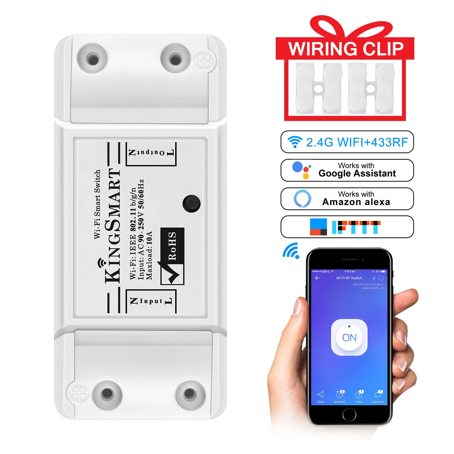 Wireless Wifi Switch Universal Smart Home Intelligent Remote Controller WiFi Smart Switch For Smart Home Wifi Switch 10A 2200W
Wireless Wifi Switch Universal Smart Home Intelligent Remote Controller WiFi Smart Switch For Smart Home Wifi Switch 10A 2200W