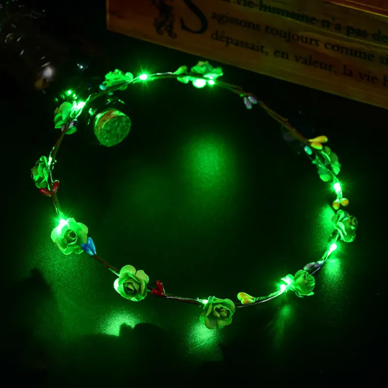 Wedding Party Garlands Glowing In The Dark Creative Hairband Crown Flower Headband LED Light Up Hair Wreath Hairband Garland New
Wedding Party Garlands Glowing In The Dark Creative Hairband Crown Flower Headband LED Light Up Hair Wreath Hairband Garland New