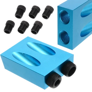 7pcs DIY Woodworking Pocket Hole Jig Kit 6/8/10mm Drill Guide Locator Jig Adapter Angle Drill Guide Woodworking Adapter Tool
7pcs DIY Woodworking Pocket Hole Jig Kit 6/8/10mm Drill Guide Locator Jig Adapter Angle Drill Guide Woodworking Adapter Tool