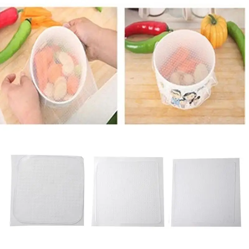 Multi-purpose Silicone Wrap Film Universal Food Cover Kitchen Assistant Bowl Barbecue Food Film Cover For Saving Wrapping Paper
Multi-purpose Silicone Wrap Film Universal Food Cover Kitchen Assistant Bowl Barbecue Food Film Cover For Saving Wrapping Paper