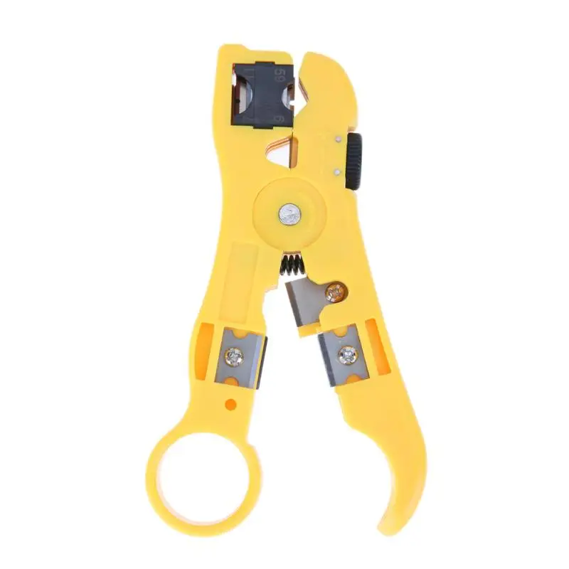 Universal Wire Pliers Cable Stripper for Network Flat Round Cat5 Cat6 Coax Coaxial Cable Cutter Wire Stripping Tool Yellow New
Universal Wire Pliers Cable Stripper for Network Flat Round Cat5 Cat6 Coax Coaxial Cable Cutter Wire Stripping Tool Yellow New