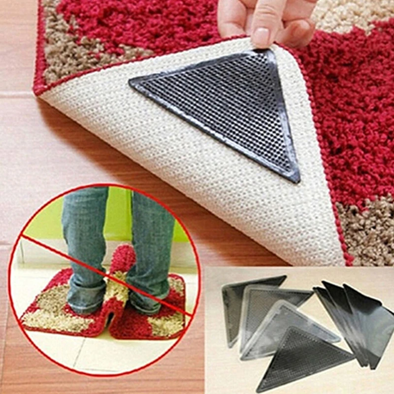 4 pairs Anti Skid Rug Carpet Mat Grippers Washable Silicone Grip Corners Pad for Bathroom Living Room Kitchen etc
4 pairs Anti Skid Rug Carpet Mat Grippers Washable Silicone Grip Corners Pad for Bathroom Living Room Kitchen etc