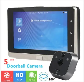 New 5.0 Inches OLED Display Color Screen Doorbell Viewer Digital Door Peephole Viewer Camera Door Eye Video record Wide Angle
New 5.0 Inches OLED Display Color Screen Doorbell Viewer Digital Door Peephole Viewer Camera Door Eye Video record Wide Angle