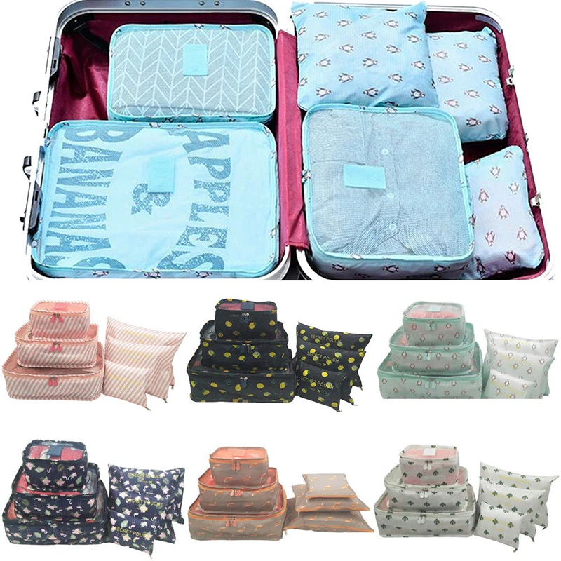 6Pcs Portable Travel Storage Bags Set Packing Cubes Pouches Luggage Organizer Clothes Suitcase Waterproof Home Organization New
6Pcs Portable Travel Storage Bags Set Packing Cubes Pouches Luggage Organizer Clothes Suitcase Waterproof Home Organization New