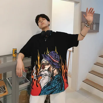 Europe And The United States Harajuku Tide Brand Cartoon Printing T-shirt Men's Plus Fertilizer XL Loose Hip Hop Fat T Shirt
Europe And The United States Harajuku Tide Brand Cartoon Printing T-shirt Men's Plus Fertilizer XL Loose Hip Hop Fat T Shirt