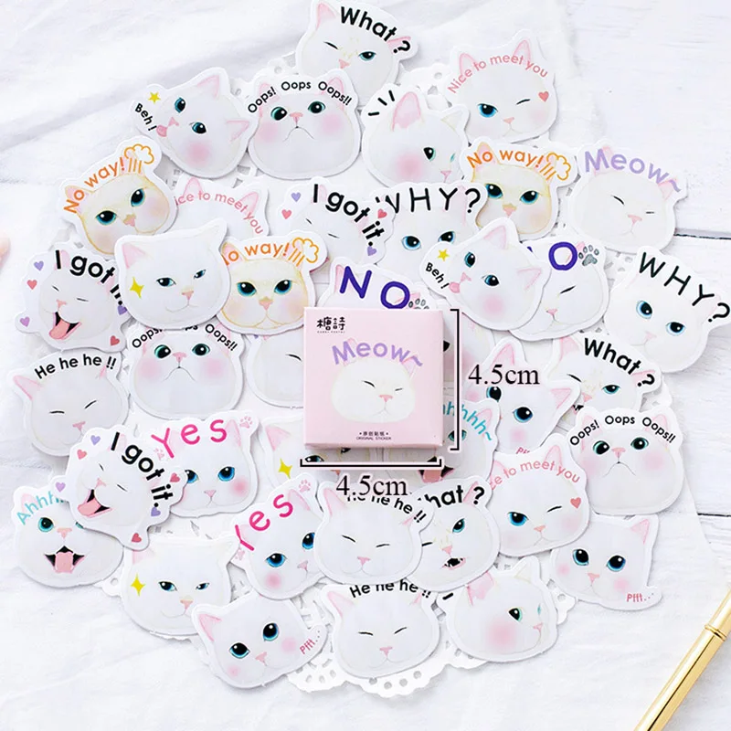 45Pcs/Box Cute Cat Sticker Kawaii Stationery Sticker Cartoon Adhesive Stickers For Decorative Scrapbooking DIY Diary Photo Album
45Pcs/Box Cute Cat Sticker Kawaii Stationery Sticker Cartoon Adhesive Stickers For Decorative Scrapbooking DIY Diary Photo Album