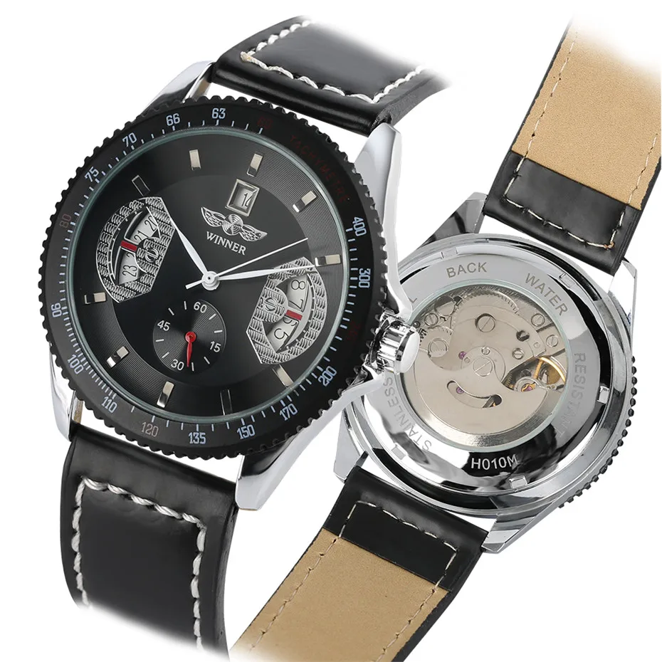 Luxury Winner Men's Watches Automatic Mechanical Waterproof Wristwatch for Male Genuine Leather Watch Band hombre reloj New 2019
Luxury Winner Men's Watches Automatic Mechanical Waterproof Wristwatch for Male Genuine Leather Watch Band hombre reloj New 2019