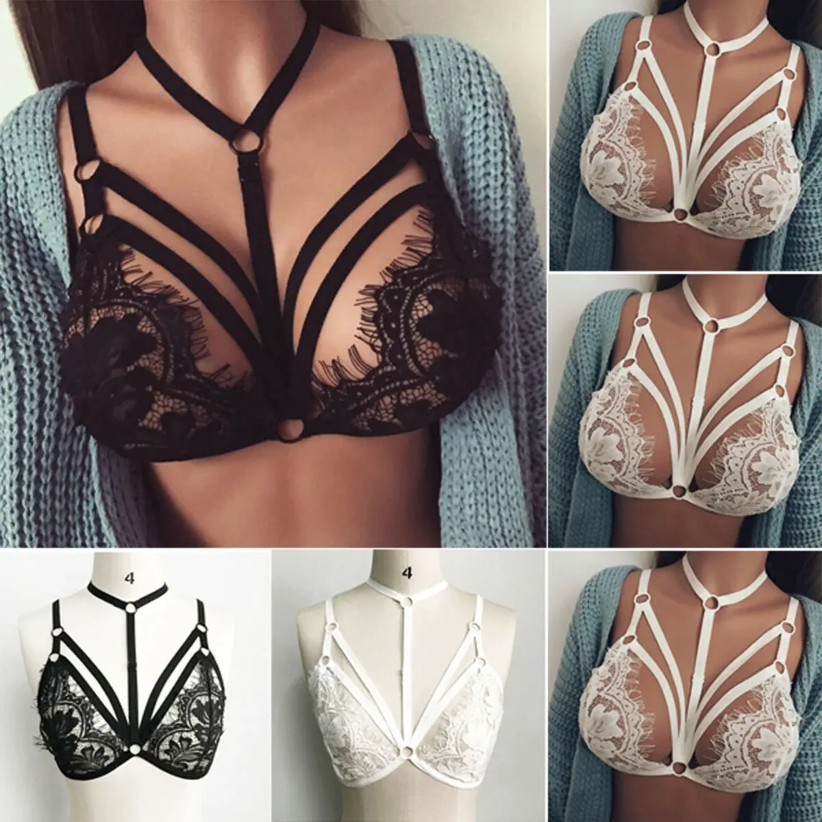 Hot sale Women Bras Floral Lace Sexy Halter Bralette Lined Bra No Pad Reggiseno Brassiere Crop Top Lingerie Femme V Neck
Hot sale Women Bras Floral Lace Sexy Halter Bralette Lined Bra No Pad Reggiseno Brassiere Crop Top Lingerie Femme V Neck