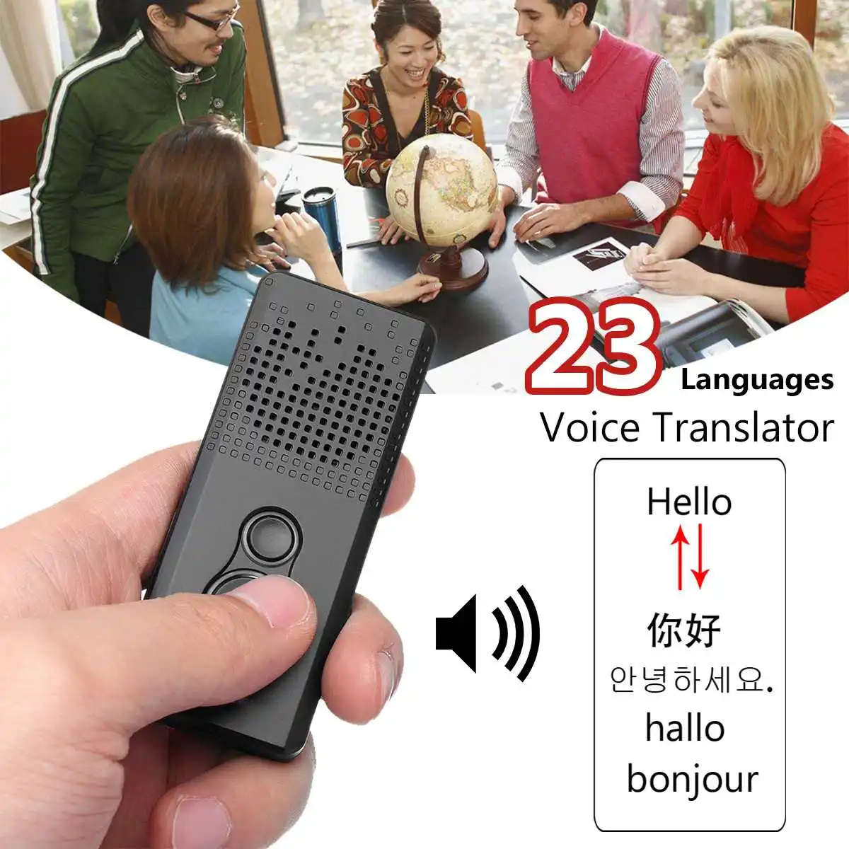 23 Languages Translator Portable Bluetooth Wifi Smart Voice Translator 2 Way Real Time Translation for Learning Meeting Business
23 Languages Translator Portable Bluetooth Wifi Smart Voice Translator 2 Way Real Time Translation for Learning Meeting Business