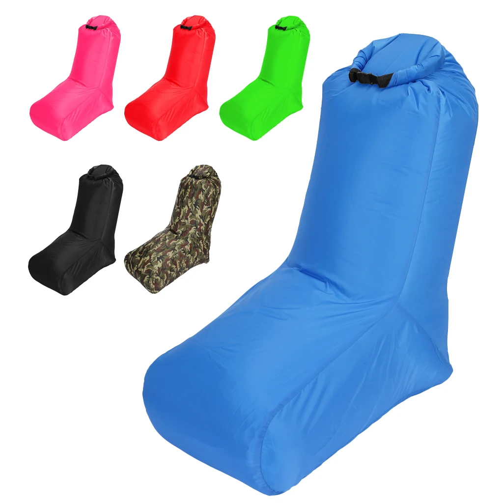 

Light sleeping bag Inflatable Lounger Couch Camp Picnic Beach Air Sofa Chair with Backrest Outdoor Camping Equipment Durable