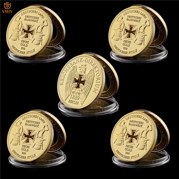 5PCS 1899 Hollow Cross Eagle Berlin German Imperial Bank Direktorium Gold Plated Replica Commemorative Money Collectibles
5PCS 1899 Hollow Cross Eagle Berlin German Imperial Bank Direktorium Gold Plated Replica Commemorative Money Collectibles