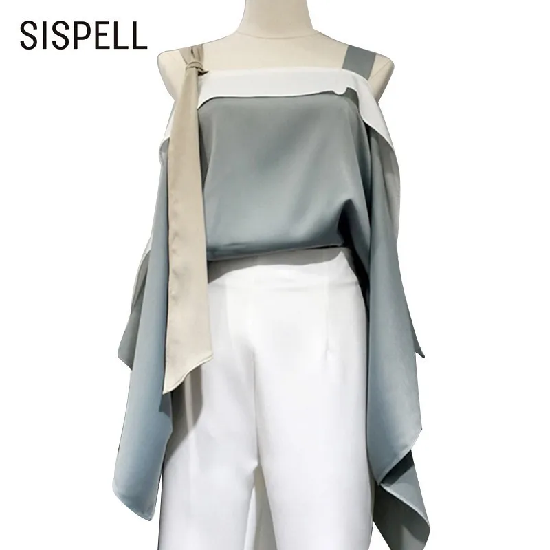SISPELL Spring Sexy Womens Tops Shirt Square Collar Sleeveless Off Shoulder Patchwork Irregular Female Women Blouses Fashion New
SISPELL Spring Sexy Womens Tops Shirt Square Collar Sleeveless Off Shoulder Patchwork Irregular Female Women Blouses Fashion New