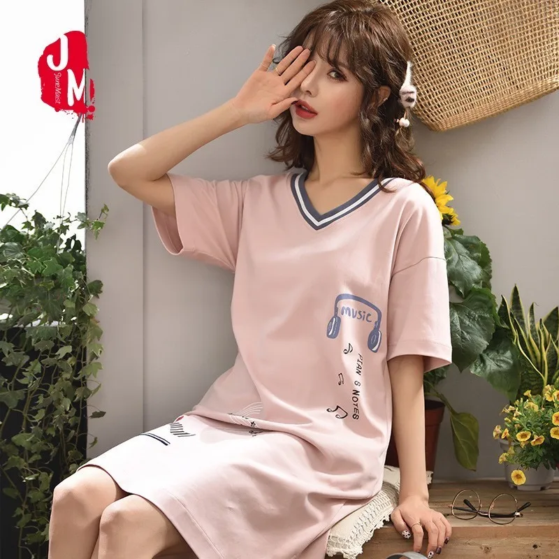 Women Nightgown Sexy Summer Cotton Sleepwear Nightdress Women Cotton O-neck Ladies Nightwear Short Home Dress Plus Size Sleep
Women Nightgown Sexy Summer Cotton Sleepwear Nightdress Women Cotton O-neck Ladies Nightwear Short Home Dress Plus Size Sleep