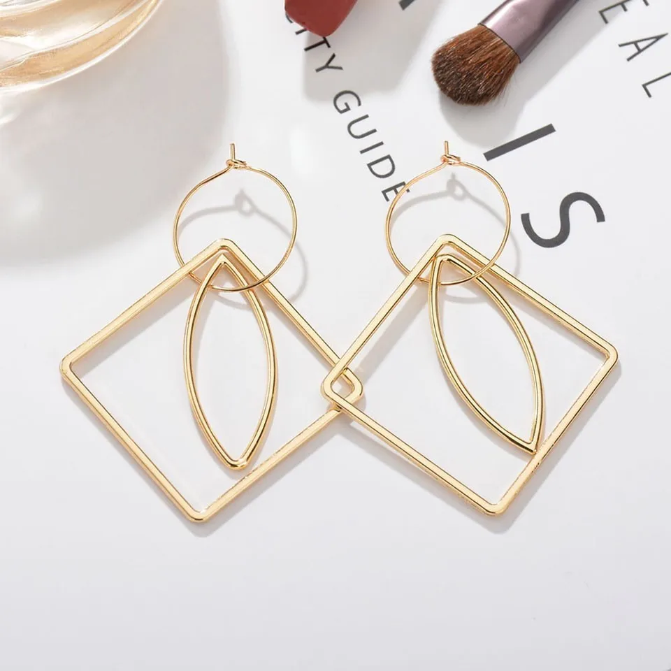 Minimalism Custom Geometric Big Earrings Gold Women Trendy Fashion Handmade Earrings High Quality Wedding Earrings Long
Minimalism Custom Geometric Big Earrings Gold Women Trendy Fashion Handmade Earrings High Quality Wedding Earrings Long