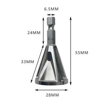 Silver CR12MOV Deburring External Chamfer Steel Remove Cutting Burr Drill Bit Tools Kit Hex Shank Chamfer Tool
Silver CR12MOV Deburring External Chamfer Steel Remove Cutting Burr Drill Bit Tools Kit Hex Shank Chamfer Tool