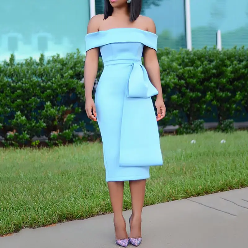 Elegant Blue Bodycon Dress Women 2019 Off Shoulder Work Daily Evening Party Dresses Robe Summer Female Tight Midi Dresses
Elegant Blue Bodycon Dress Women 2019 Off Shoulder Work Daily Evening Party Dresses Robe Summer Female Tight Midi Dresses