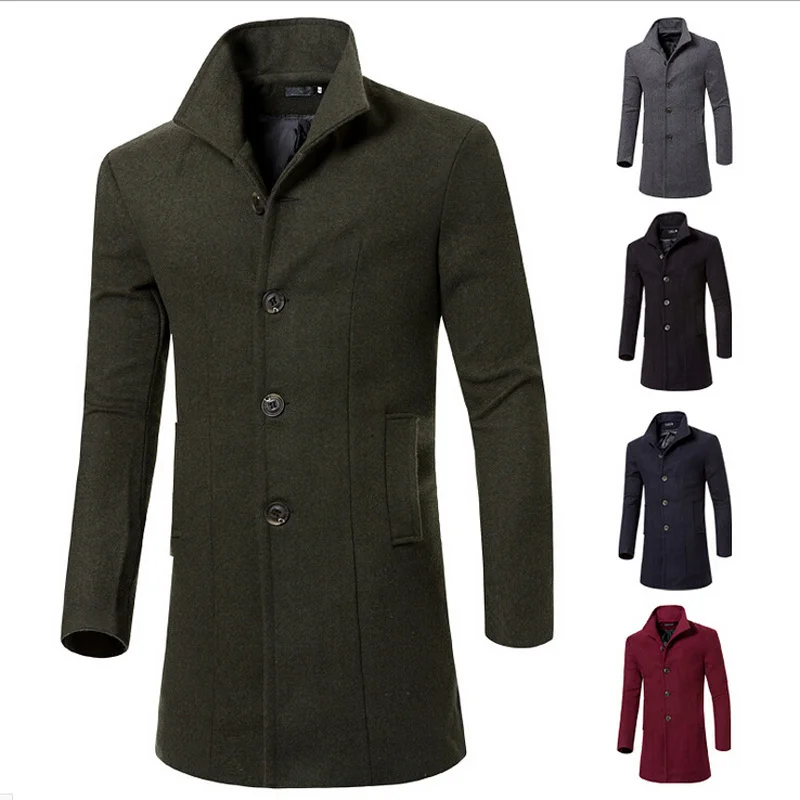 Thefound 2019 New Fashion Men's Wool Coat Winter Overcoat Trench Outwear Long Sleeve Jacket
Thefound 2019 New Fashion Men's Wool Coat Winter Overcoat Trench Outwear Long Sleeve Jacket