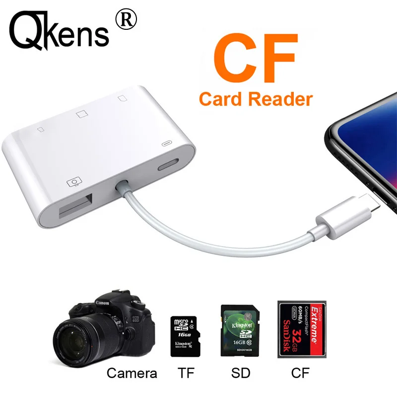 5in1 SD TF CF Card Reader USB Camera Connection Kit OTG Cable Adapter For iPhone X XS MAX XR 5 6 6S 7 8 Plus For iPad iOS 11/12
5in1 SD TF CF Card Reader USB Camera Connection Kit OTG Cable Adapter For iPhone X XS MAX XR 5 6 6S 7 8 Plus For iPad iOS 11/12