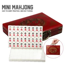 Mah-Jong-Set Card-Games Tiles Chinese-Toy Vintage Portable Multi-Color 144 Rare