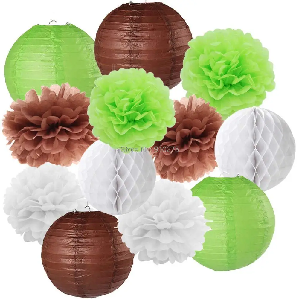 12PCS Woodland Baby Shower Birthday Party Kit Tissue Paper Pom Poms Lantern Forest Themed Boy Birthday Nursery Decoration
12PCS Woodland Baby Shower Birthday Party Kit Tissue Paper Pom Poms Lantern Forest Themed Boy Birthday Nursery Decoration