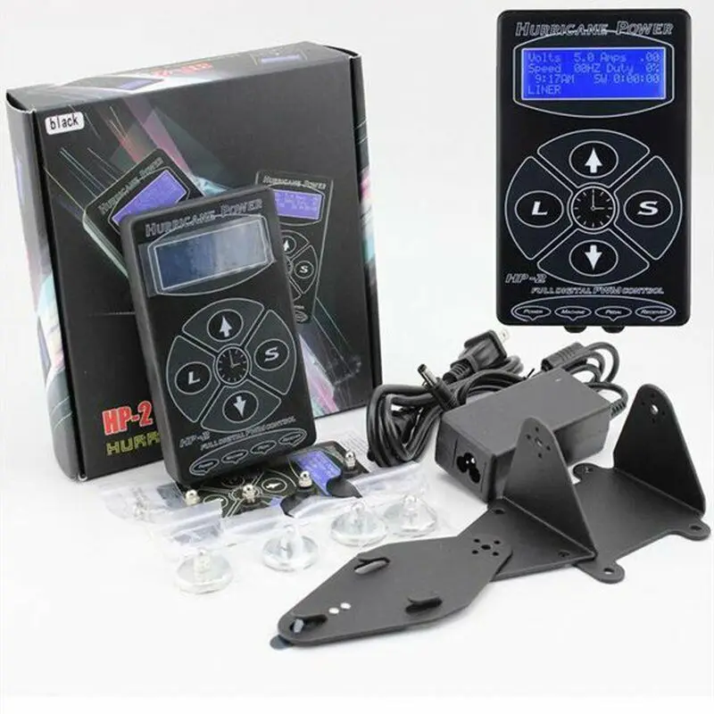 Professional Black Tattoo Power Supply Unit Hurricane Digital DUALLCD LCD HP-2 For Tattoo Machine Free Shipping 
Professional Black Tattoo Power Supply Unit Hurricane Digital DUALLCD LCD HP-2 For Tattoo Machine Free Shipping