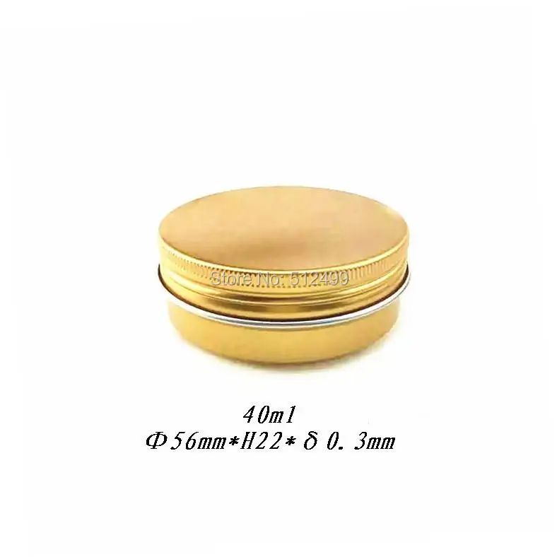 40g refillable box gold empty round aluminum metal tin cans bottle 40ml gold cosmetic cream box DIY jar Aluminum Lipstick Pot 
40g refillable box gold empty round aluminum metal tin cans bottle 40ml gold cosmetic cream box DIY jar Aluminum Lipstick Pot