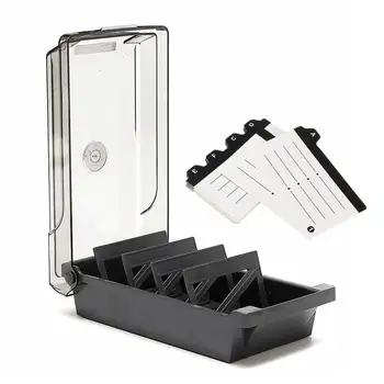 Black Index Record Box 24 x 12 x 7.5cm With A-Z Guide Cards For 500 Cards With 4 Support Plates Hold Up to 500 Cards
Black Index Record Box 24 x 12 x 7.5cm With A-Z Guide Cards For 500 Cards With 4 Support Plates Hold Up to 500 Cards