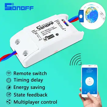 SONOFF Basic Wi-Fi Switch 10A DIY Wireless Remote For Smart Home Automation Module Remote Controller for Android IOS
SONOFF Basic Wi-Fi Switch 10A DIY Wireless Remote For Smart Home Automation Module Remote Controller for Android IOS
